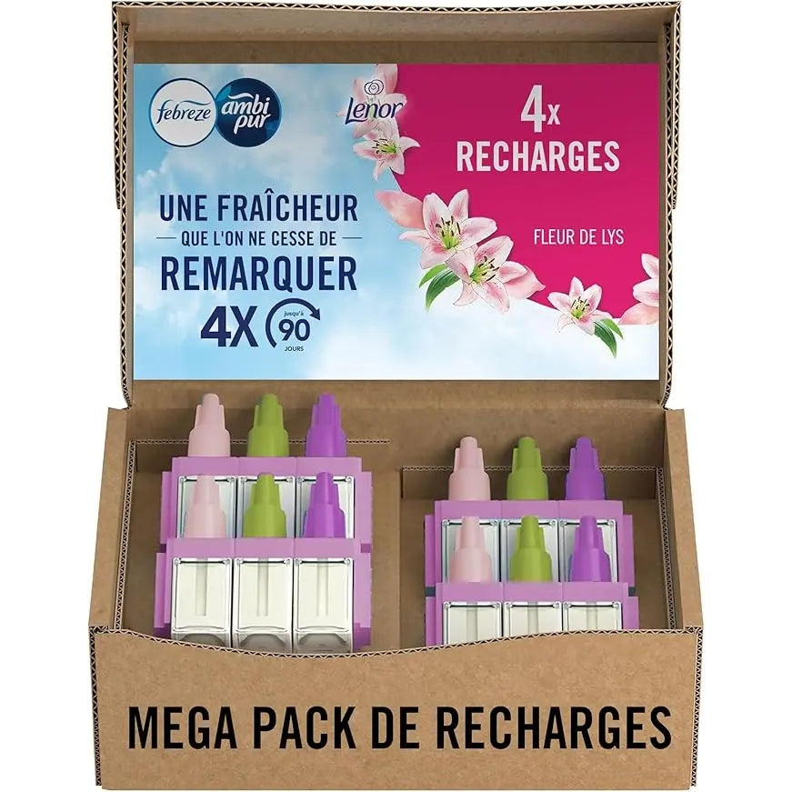 Febreze 3Volution Fleur De Lys Recharge Pour Désodorisant Électrique(4x 20ml) Cpourtoi.Net