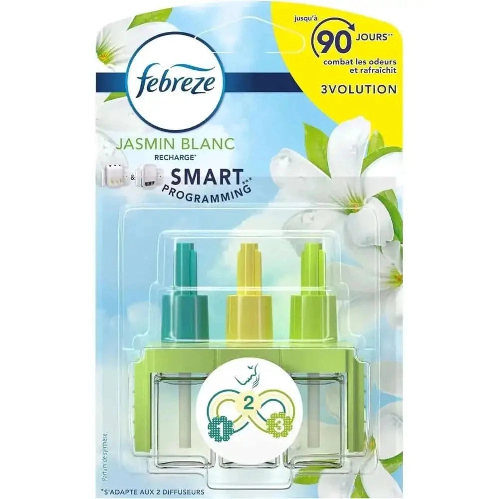 Febreze Jasmin Blanc Recharge Pour Désodorisant Électrique 20 Ml, Élimination Des Odeurs,Cpourtoi.Net