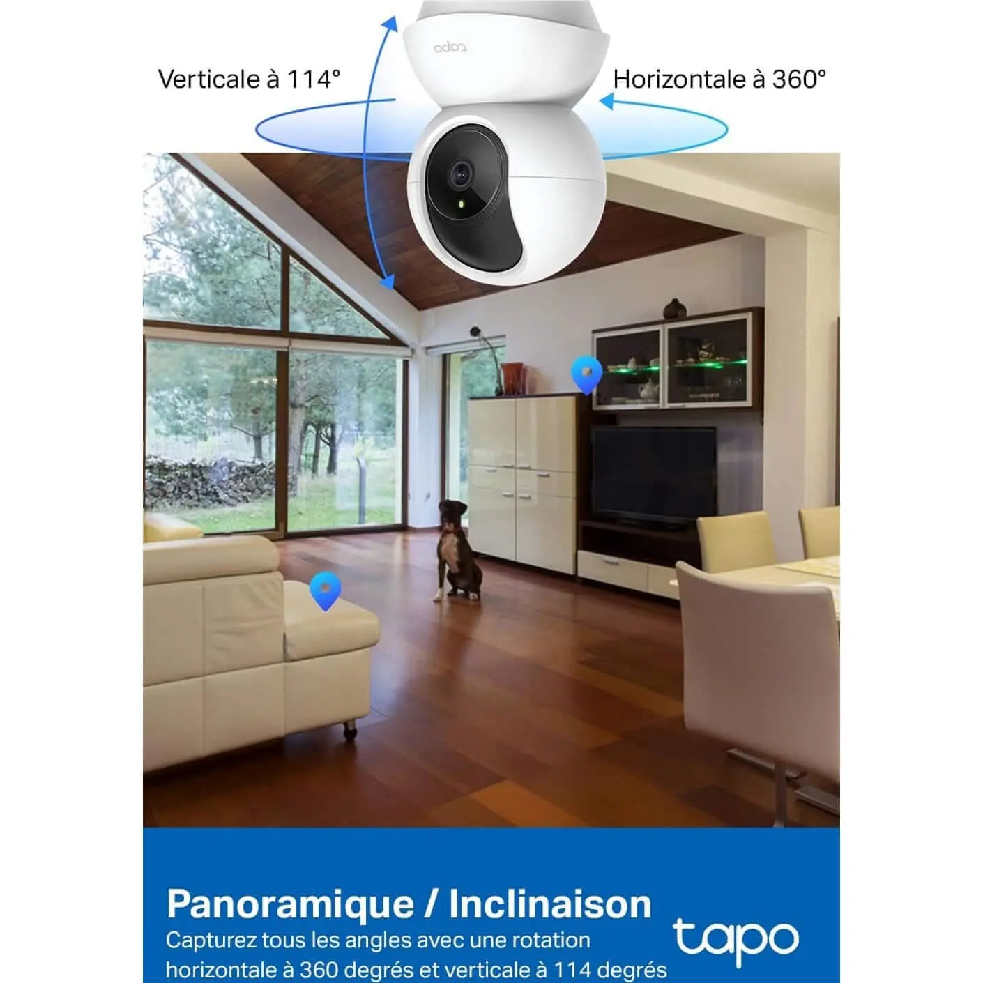 Tapo Caméra Surveillance Wifi Intérieure 2K(3MP) Tapo C210 Pack duo, Détection De Personne, Audio Bidirectionnel - Cpourtoi